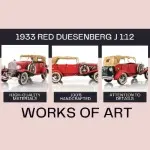 AJ026 1933 Red Duesenberg J 1:12 